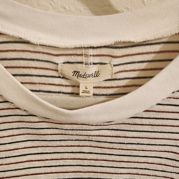 Madewell Striped Short Sleeve Tee - Black and White - Picture 2 of 8